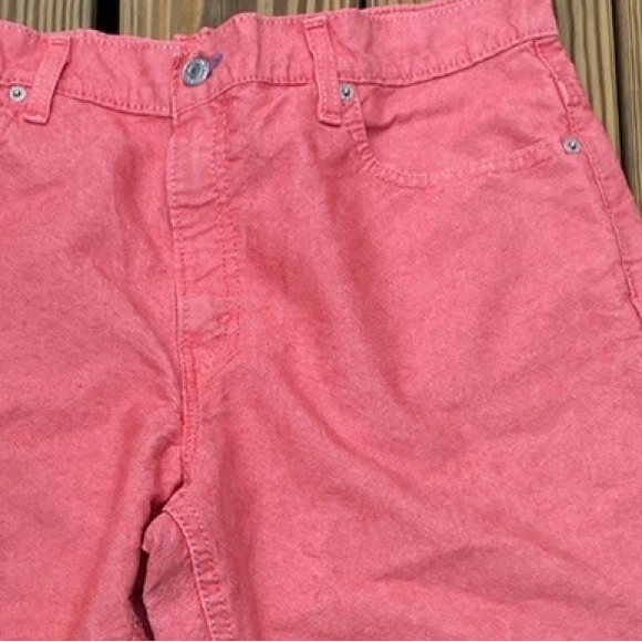 Levis Womens Vintage Crop Straight leg Jeans Red 14 Denim USA - Picture 3 of 12